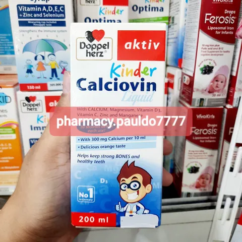 ✅[CHÍNH HÃNG] (MÃ: DP475) Siro canxi cho bé DOPPEL Calciovin Liquid Hỗ trợ xương chắc khỏe, trẻ cao lớn