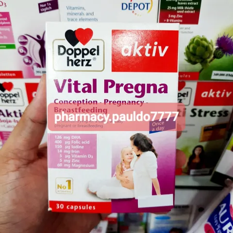 ✅[CHÍNH HÃNG] (MÃ: DP375)  Viên uống vitamin bầu DOPPEL Vital Pregna Dưỡng chất trao con, vẹn tròn tình mẹ