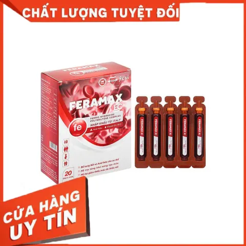 ✅[CHÍNH HÃNG] (MÃ: SP171) Dung dịch uống Feramax BC bổ sung sắt và acid folic cho cơ thể hộp 20 ống x 10ml