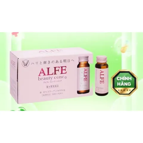 ✅[CHÍNH HÃNG] (MÃ: SP594) Alfe Beauty Conc là nước uống collagen hỗ trợ làm đẹp da, Hộp 10 chai x 50ml