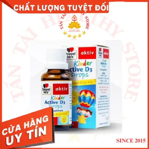 ✅[CHÍNH HÃNG] (MÃ: DP320) TPBVSK Doppelherz Aktiv Kinder Active D3 Drops hỗ trợ bổ sung Vitamin D3 cho trẻ