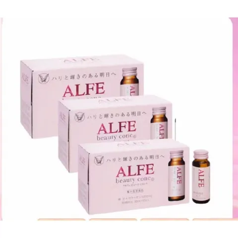 ✅[CHÍNH HÃNG] (MÃ: SP594) Alfe Beauty Conc là nước uống collagen hỗ trợ làm đẹp da, Hộp 10 chai x 50ml