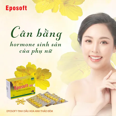 ✅[CHÍNH HÃNG] (MÃ: DP390) EPOSOFT 500 viên uống cân Bằng Nội Tiết Tố, Làm Đẹp Da, Hộp 30 Viên