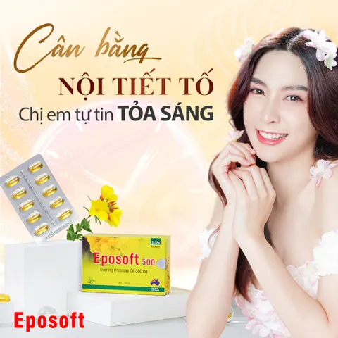 ✅[CHÍNH HÃNG] (MÃ: DP390) EPOSOFT 500 viên uống cân Bằng Nội Tiết Tố, Làm Đẹp Da, Hộp 30 Viên