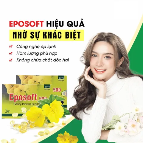 ✅[CHÍNH HÃNG] (MÃ: DP390) EPOSOFT 500 viên uống cân Bằng Nội Tiết Tố, Làm Đẹp Da, Hộp 30 Viên