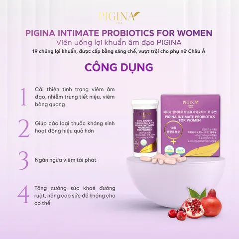✅[CHÍNH HÃNG] (MÃ: DP750) Viên uống bổ sung lợi khuẩn cho nữ giới PIGINA INTIMATE PROBIOTICS FOR WOMEN (30 viên)