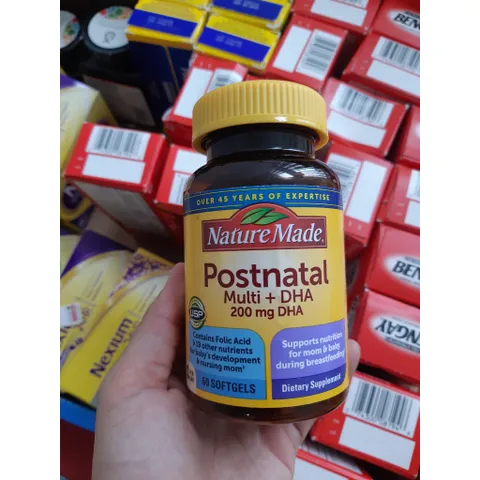 [DATE 2028] Nature Made POSTNATAL SAU SINH Multi DHA 60 viên 806684