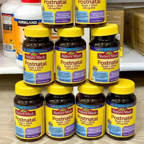 [DATE 2028] Nature Made POSTNATAL SAU SINH Multi DHA 60 viên 806684