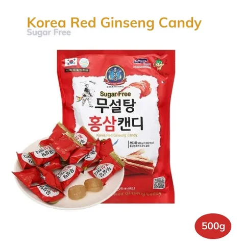 Kẹo Hồng Sâm 365 Không Đường 500g Hàn Quốc Chính Hãng – Kẹo Sâm Cho Người Ăn Kiêng, Người Lớn Tuổi, Dân Văn Phòng