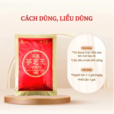 KGS Gold Nước Hồng Sâm 6 Tuổi Linh Chi Hàn Quốc Tăng Đề Kháng Hộp 30 Gói x 50ml Hỗ Trợ Nâng Cao Sức Đề Kháng