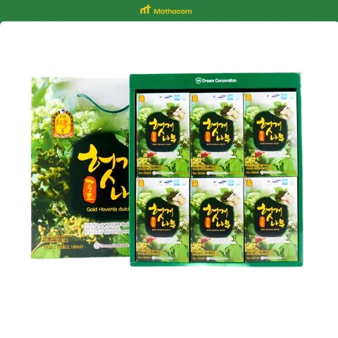 Nước Mát Gan Dream 70ml x 30 gói (6Hộp) Hỗ Trợ Giải Rượu, Thanh Lọc và Mát Gan chiết xuất từ cây Hovenia Dulcis