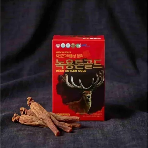Nước Hồng Sâm Nhung Hươu TaeWoong Korea Deer Antler Gold Hộp 30 gói x 60ml - Hàng Có Mặt Tại Siêu Thị - TTTM