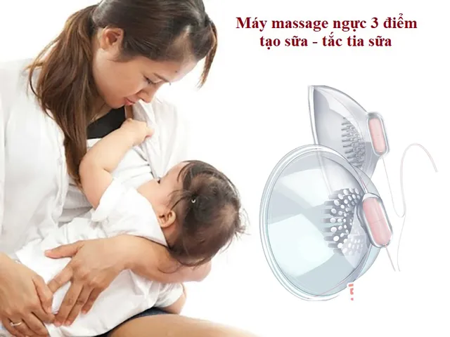 Xả hàng - Bộ Máy massage ngực kích sữa 3 điểm nhiều chế độ dùng tại nhà
