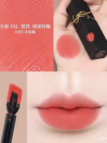 💄 Son kem YSL 202 The Slim Velvet Radical Cam San Hô Chính Hãng, Lì Mịn Cao Cấp