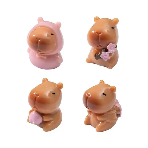 Combo 5 chuột lang nước capypada mini bằng nhựa trang trí tiểu cảnh,terarrium,deco phòng,taplo ô tô…