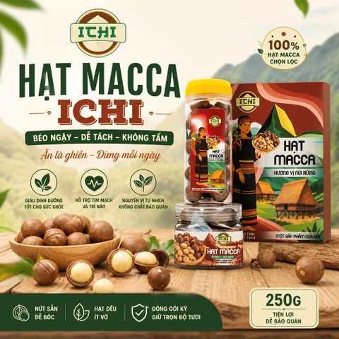 Sale hàng cận Date (T10) - Macca ICHI Thơm Ngon Chuẩn Vị, hạt Mắc Ca nứt vỏ Size Đại giá Ưu đãi chào sàn
