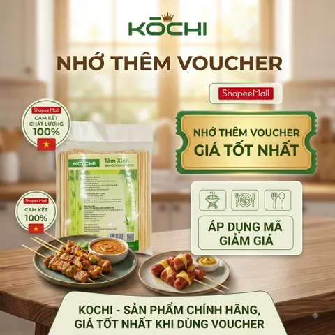 Tăm Xiên Tre KOCHI Que Xiên Nướng BBQ Thịt Rau Củ Tự Nhiên An Toàn 15cm 20cm