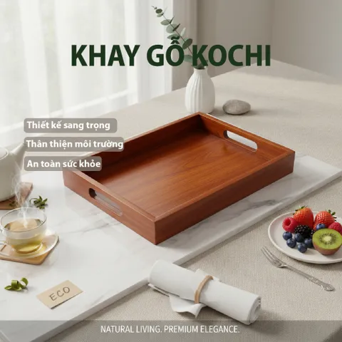 Khay gỗ KOCHI – Kích thước 23x30cm Đa năng, tiện lợi cho mọi không gian