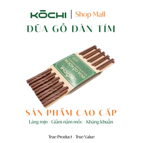 Bộ Đũa Gỗ Ăn Cơm - Đũa Đàn Tím Chính Hãng Kochi | Sản phẩm Cao Cấp Gỗ Tự Nhiên Không Hóa Chất Độc Hại – Có Kiểm Nghiệm