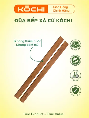 Đũa bếp (Đũa Cả) Đũa Xào Xà Cừ Kochi  – gỗ tự nhiên an toàn, sấy khô, không hóa chất, không độc hại