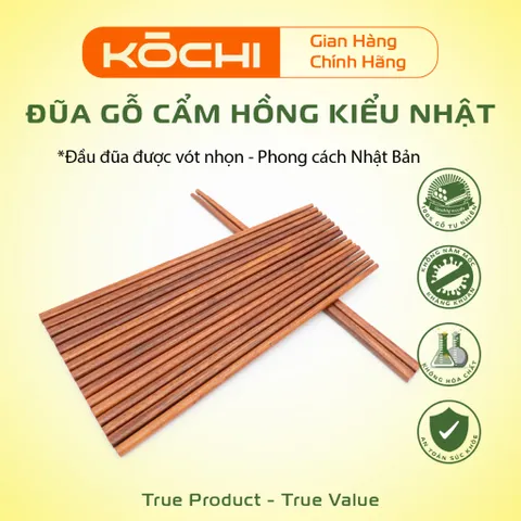 Bộ Đũa Gỗ Ăn Cơm - Đũa Đàn Tím Chính Hãng Kochi | Sản phẩm Cao Cấp Gỗ Tự Nhiên Không Hóa Chất Độc Hại – Có Kiểm Nghiệm