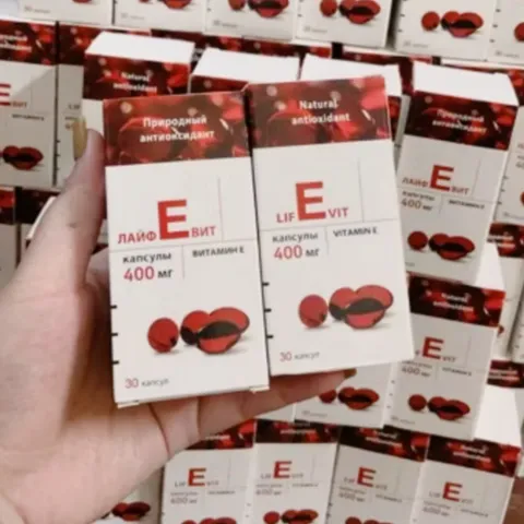 Viên uống Vitamin E đỏ 400 mg (chai thủy tinh) |30 viên| Ngăn ngừa oxy hóa hiệu quả & Duy trì chức năng của nhiều cơ quan trong cơ thể [S/P Chuẩn Nga]