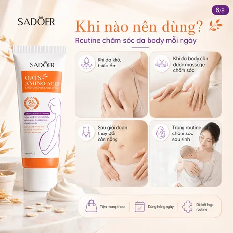 Kem xóa rạn da sau sinh mờ thâm sáng da chỉ sau 7 ngày, cải thiện sẹo rạn lâu năm, dưỡng ẩm phục hồi làn da