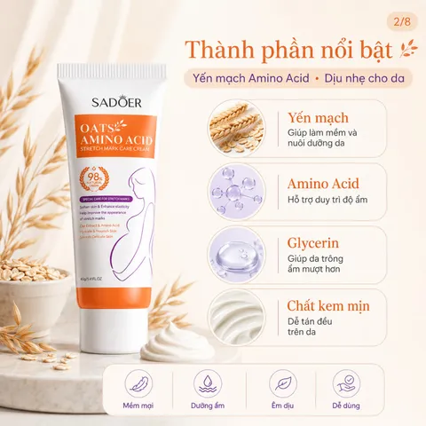 Kem xóa rạn da sau sinh mờ thâm sáng da chỉ sau 7 ngày, cải thiện sẹo rạn lâu năm, dưỡng ẩm phục hồi làn da