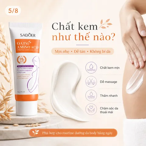 Kem xóa rạn da sau sinh mờ thâm sáng da chỉ sau 7 ngày, cải thiện sẹo rạn lâu năm, dưỡng ẩm phục hồi làn da