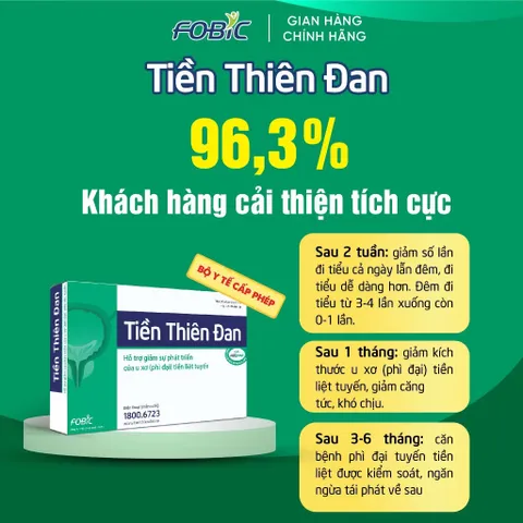 Viên uống Tiền Thiên Đan Fobic (Hộp 20 viên) Giúp giảm nhanh các rối loạn tiểu tiện thường gặp như đi tiểu đêm nhiều lần