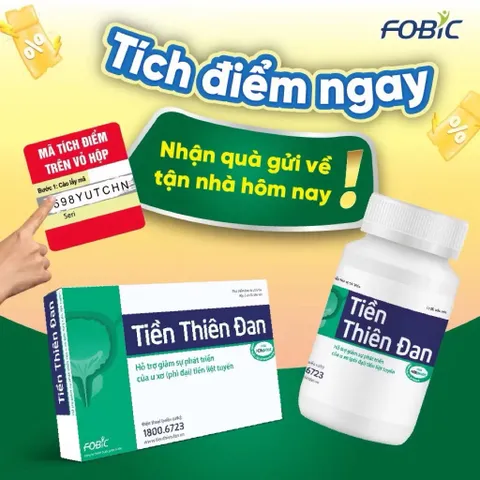 Viên uống Tiền Thiên Đan Fobic (Hộp 20 viên) Giúp giảm nhanh các rối loạn tiểu tiện thường gặp như đi tiểu đêm nhiều lần