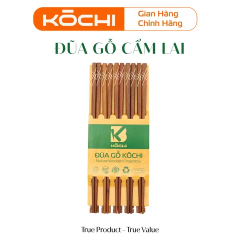 Bộ Đũa Ăn Cơm Cao Cấp Chính Hãng Kochi - Đũa Gỗ Tự Nhiên An Toàn, Không Hóa Chất, Thiết Kế Tối Giản, Chất Lượng Cao Cấp