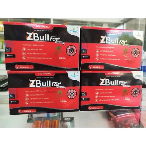 Viên uống nhân sâm tăng cường sức khoẻ ZBull fast hộp 60viên
