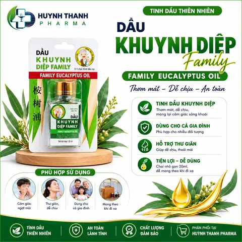 DẦU KHUYNH DIỆP FAMILY - CHAI 25ML.