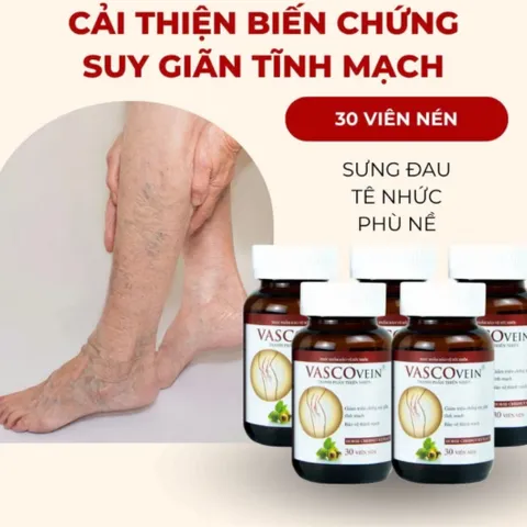 Viên Uống Suy Giãn Tĩnh Mạch Vascovein – Giảm Sưng Tê Nhức Chân, Hỗ Trợ Bảo Vệ Thành Mạch Lọ 30 Viên
