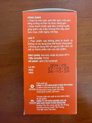 Tiêu độc Tín Phong – Thanh nhiệt – Mát gan – Tiêu độc