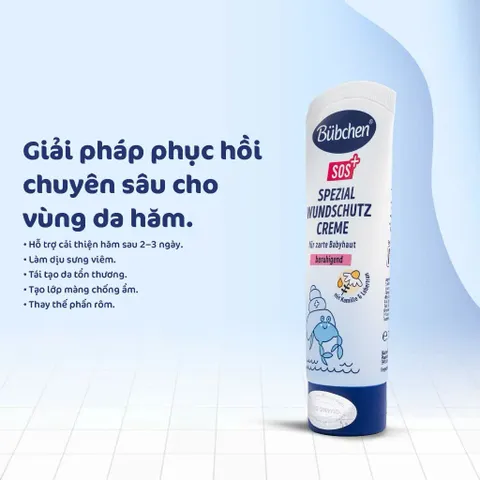 (Đức) Kem Hăm Bubchen Spezial Wundschutz Creme Chính Hãng Cho Bé Hỗ Trợ Bảo Vệ, Làm Dịu Và Phục Hồi Da Hăm Đỏ Rát