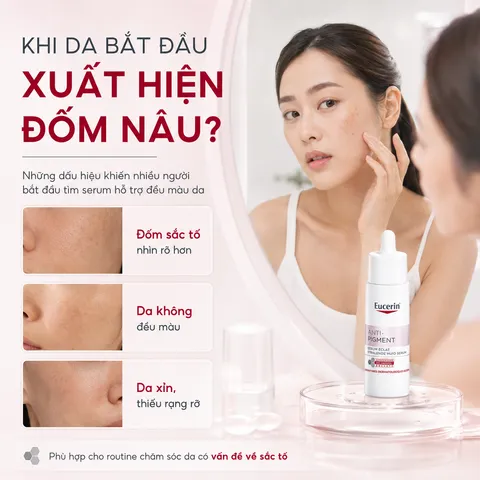 Tinh Chất Serum Eucerin Anti-Pigment 30ml - Hỗ Trợ Mờ Thâm, Sáng Da Cho Da Dầu - Dưỡng Ẩm, Kết Cấu Nhẹ Mịn