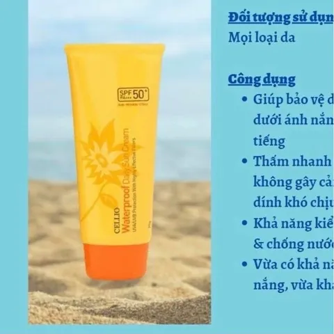 kem chống nắng Cellio đến từ Hàn Quốc, đều có chỉ số bảo vệ cao SPF 50+ PA+++ trọng lượng 70g 807059
