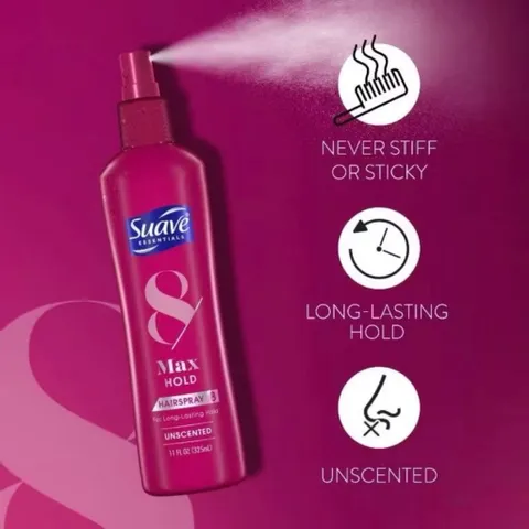 Nội địa mỹ Suave Max Hold HAIRSPRAY 8 Keo Xịt Tóc 325Ml 807078