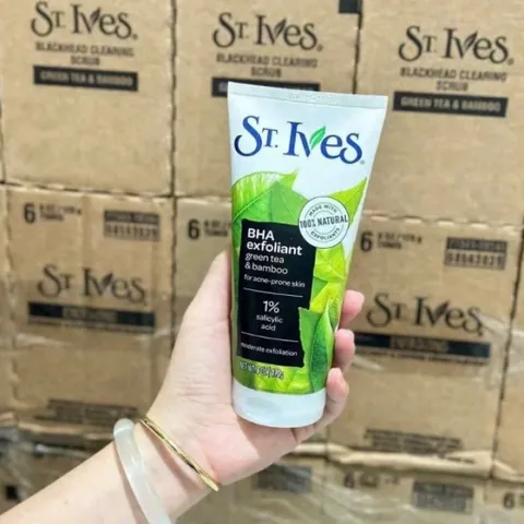 [ MẪU MỚI SẢN XUẤT 2025 ]  Sữa Rửa Mặt St.Ives trà xanh Tẩy Tế Bào Chết green tea 170g