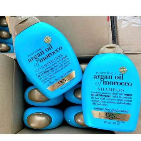 HSD 02.2027 Dầu Gội OGX Argan Oil Giúp Phục Hồi Tóc Hư Tổn 385ml Renewing - cherry blossom shampoo 807117