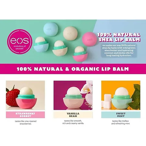 [ XẢ KHO MẪU SẢN XUẤT 2023 TÁCH SÉT COSTCO USA ] Son trứng dưỡng môi Eos natural shea smooth lip balm