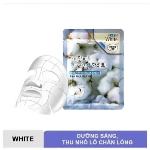 SÉT 10 MIẾNG mặt nạ 3w clinic HÀN QUỐC làm từ chất liệu 100% cotton lành tính 807121