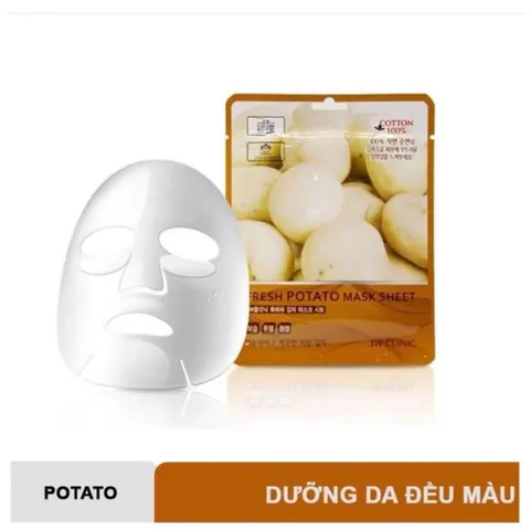 SÉT 10 MIẾNG mặt nạ 3w clinic HÀN QUỐC làm từ chất liệu 100% cotton lành tính 807121