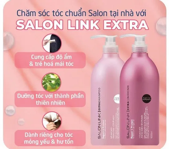 Bộ Dầu Gội Xả Phục Hồi Tóc Kumano Salon Link Extra 1000ml Giúp Mềm Mượt Và Phục Hồi Tóc [hàng nhập khẩu]