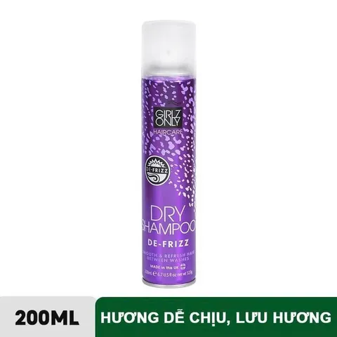 Dầu Gội Khô Girlz Only Dry Shampoo 200ml [hàng nhập khẩu]