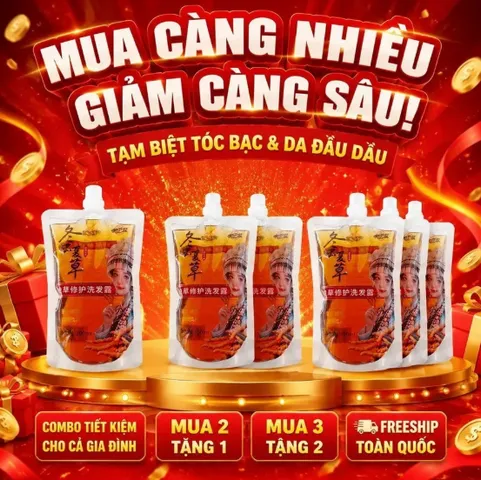 Dầu gội kiểm soát dầu Cordyceps | Dầu gội dưỡng tóc và làm đen tóc | Dầu gội dưỡng tóc sạch da đầu thơm lâu