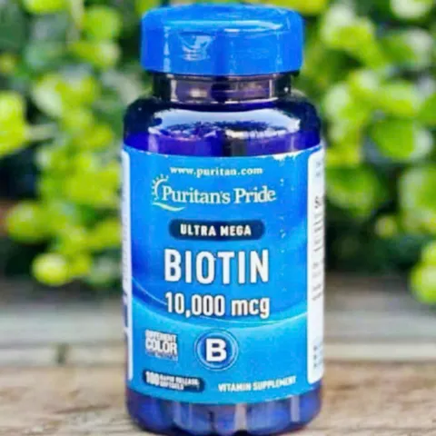 Viên uống Puritan's Pride Ultra Mega Biotin 10000 mcg |100 viên| Thúc đẩy trao đổi chất & Hỗ trợ phục hồi nhanh các vấn đề về tóc/da/móng [S/P Chuẩn Mỹ]