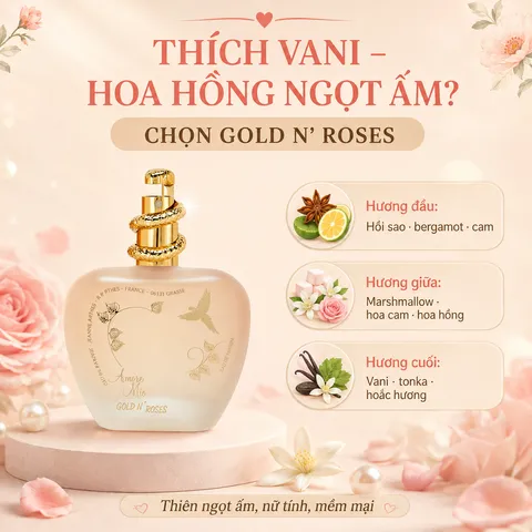 Nước Hoa Nữ Jeanne Arthes Amore Mio EDP 100ml Pháp - Tropical Crush, Forbidden Fruit, Gold N’ Roses